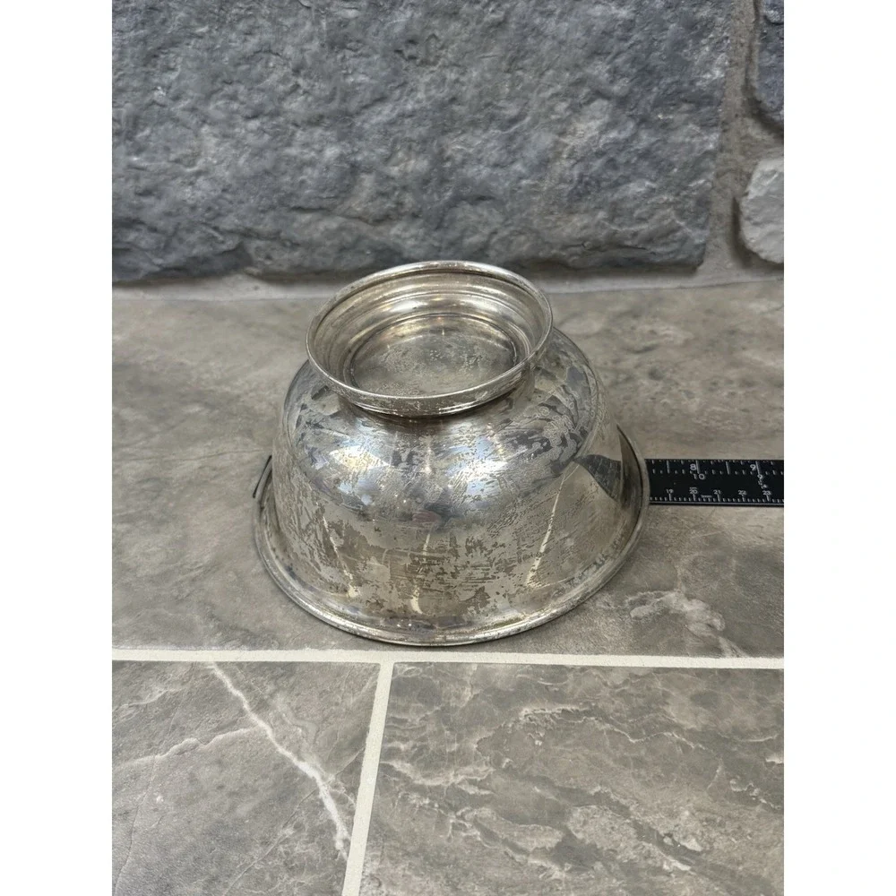 Vintage Art S. Co. Silver Plated Copper Bowl Pattern 57 Serving Dish Patina